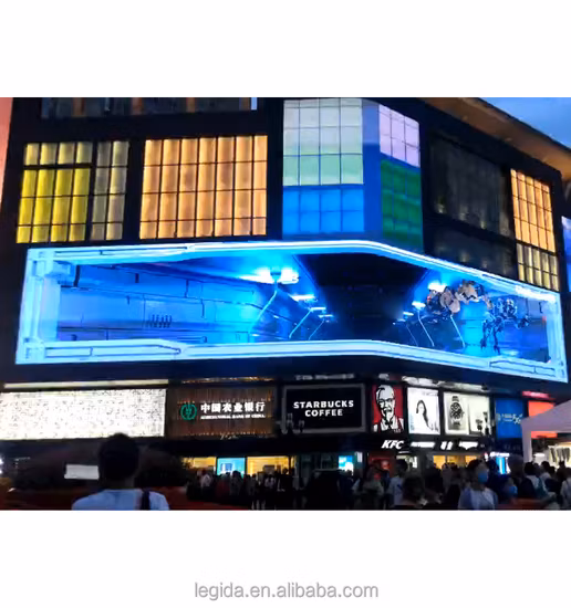 Affichage de panneau de LED extérieur haute luminosité 3D sans lunettes P6 P8 P10 couleur SMD RGB publicité écran HD Pantalla LED