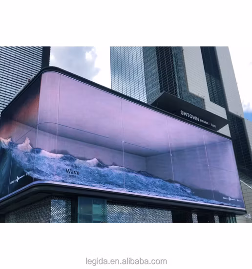 Panneau de mur vidéo géant extérieur à LED RVB sans lunettes 3D Affichage de panneau d'affichage numérique Écran LED étanche de 10 mm