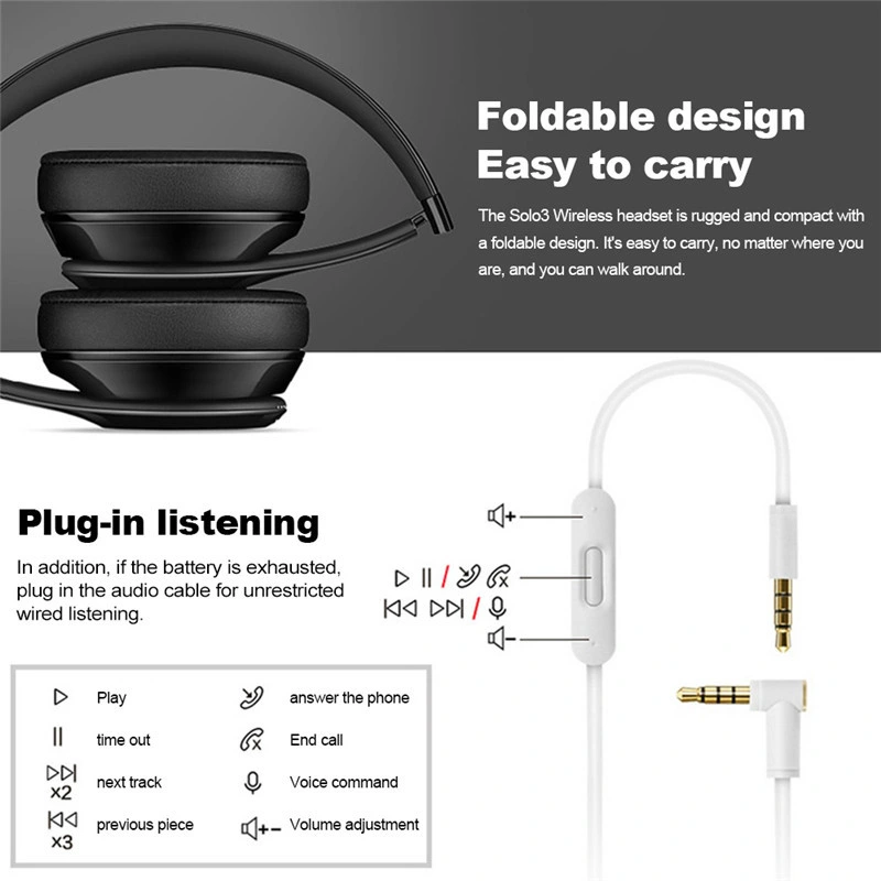 Wireless Bluetooth Earphone Noise-Cancelling Bluetooth Heaphone/Music Headband Headphones