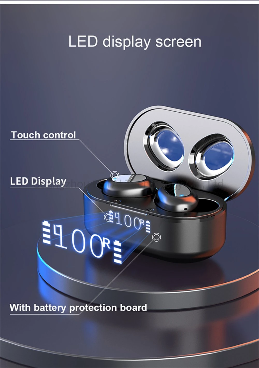 Waterproof New Mini Anc Stereo LED Gaming Tws Wireless Earphone