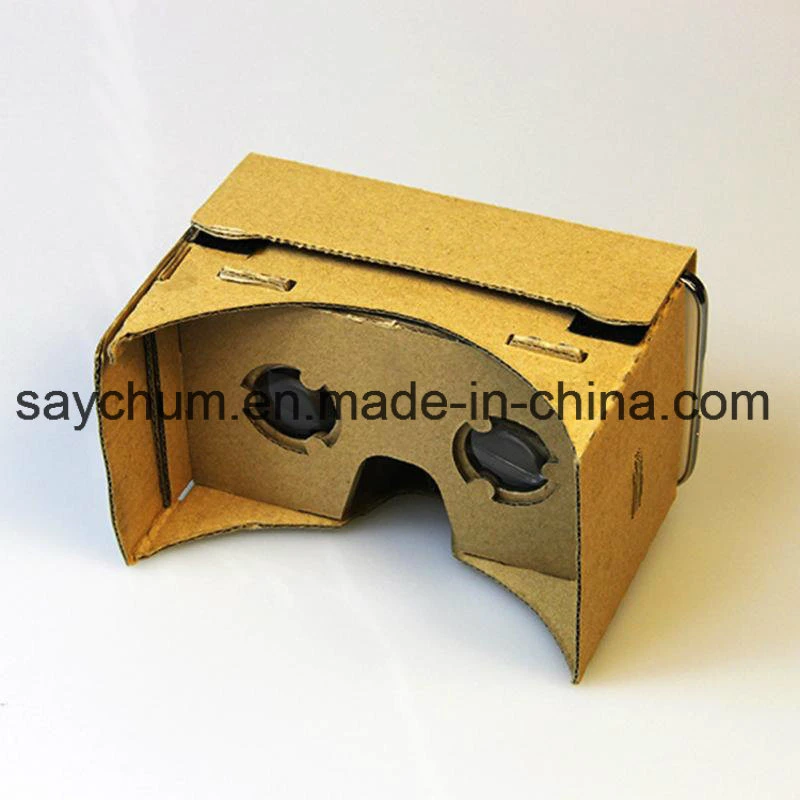 Custom Logo DIY Google Cardboard Virtual Reality Vr Mobile Phone 3D Viewing Glasses for 5.0" Screen