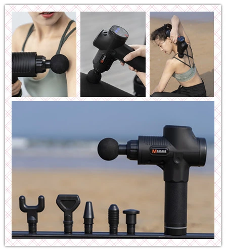 Smart Touch LCD Display 6 Massage Heads Low Noise Massage Gun