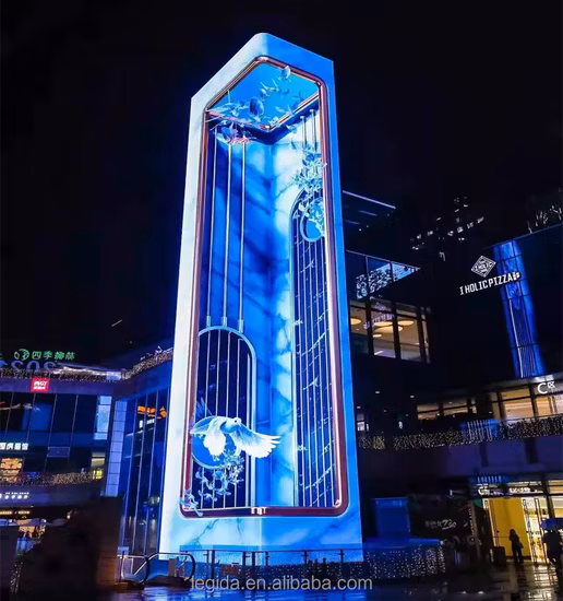 Sans lunettes 3D IP65 extérieur P5 P6 P8 P10 écran LED publicité mur d'affichage LED couleur magnésium 960 X 960mm panneau de mur vidéo LED